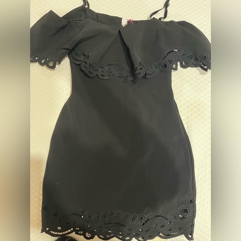 Black off the shoulder dress